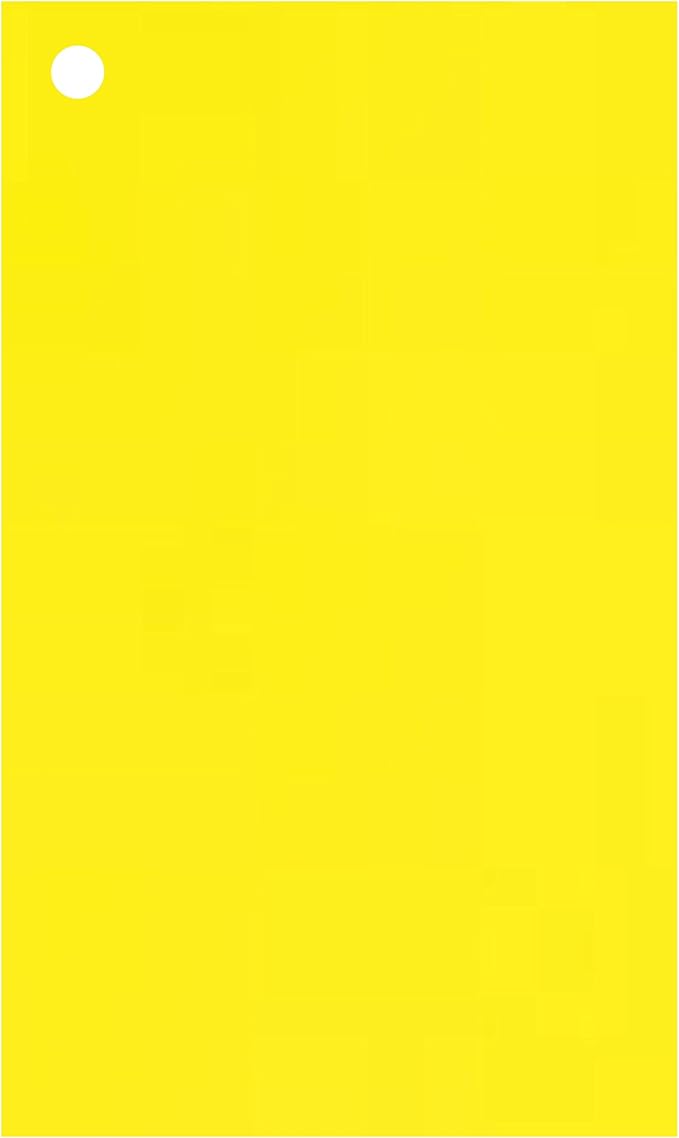 Colonial Cards: 150 Color Cardstock 3" x 5" Index Cards, Unruled with Corner 1-Hole Punched and 4 Binder Rings, Yellow