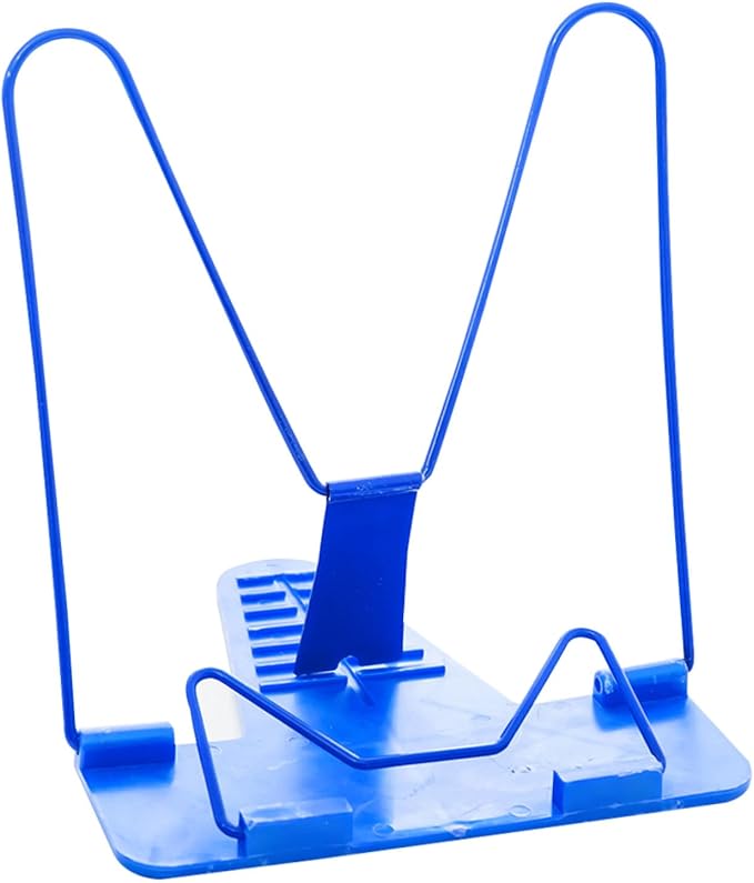 2PCS Adjustable Multi-Purpose Reading Book Stand Blue Portable Lightweight Book Bracket with - Angle for Home Study Office Dorm Library Use Smooth Rounded Surface Prevents Reading