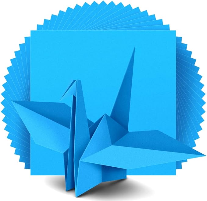 IOOLEEM Origami Paper, 200 Sheets, Dark Blue Origami Paper, 6 Inch Square, Double Sided Colored paper.