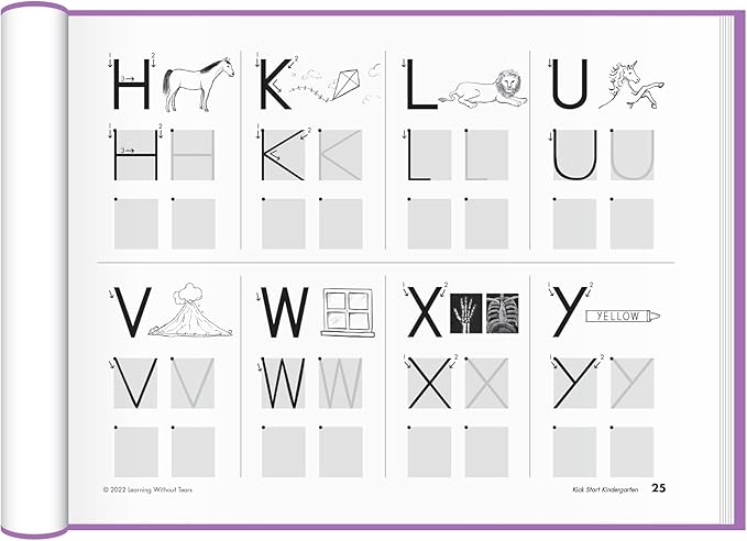 Learning Without Tears, Kick Start Kindergarten, Age 4+, Pre-K and TK, Student Workbook, Handwriting Practice, Writing Book, School & Home, Language Arts, Tutoring