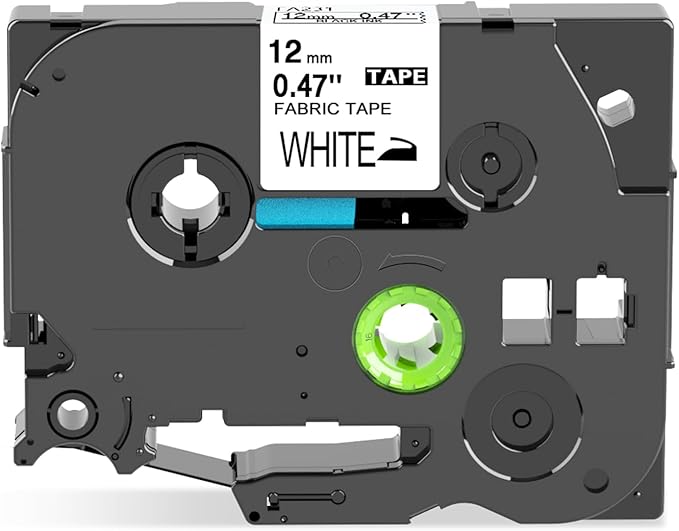 COLORWING Fabric Tape Replacement for Brother Iron On Label Tape TZe-FA231 TZ 12mm 0.47" White, for Brother Ptouch PTD400 PTD210 PT-1280 Label Maker, 3-Pack