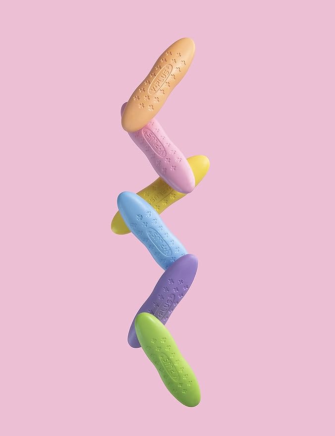 YPLUS Peanut Crayons for Kids, 12 Pastel Colors Washable Toddler Crayon, Non-Toxic Baby Crayons for Ages 2-4, 1-3, 4-8, Coloring Art Supplies