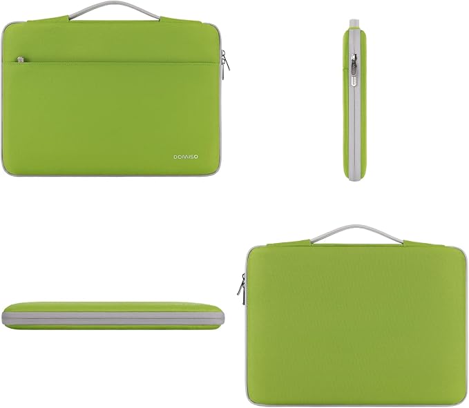 DOMISO 15.6 inch Laptop Case Sleeve Protective Cover Compatible with 16 inch MacBook Pro M4 M3 M2/Pro Max,15.6-16 inch HP Dell ASUS Lenovo Chromebook,Waterproof Computer Cases Bag,Tender Green