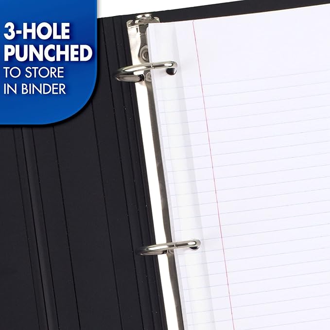 Mead Loose Leaf Paper, 3 Pack, Notebook Paper, College Ruled Filler Paper, Reinforced, 8 x 10.5, 100 Sheets per Pack (38037)