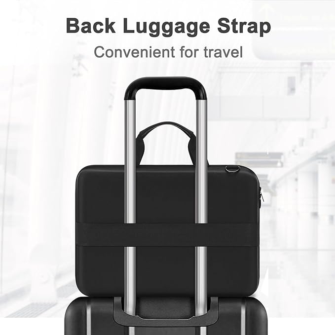 MOSISO Laptop Bag for Men,15-16 inch Computer Bag Compatible with MacBook Air 15 inch/Pro 16 inch, HP, Dell, Lenovo, Asus, Acer, Hard Shell Laptop Case with Front Pocket&Shoulder Strap, Black