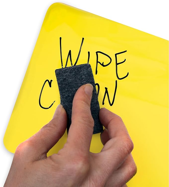 Trainers Warehouse Briteboards: Premium Set of 10 Fluorescent Dry-Erase Response Boards | Versatile, Colorful Paddles for Icebreakers, Voting & More | Perfect for Classrooms & Meetings (6" x 7.75")