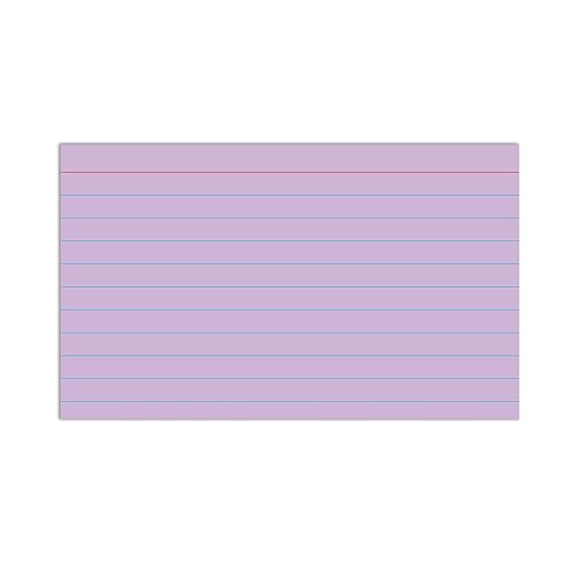 C-Line 3” x 5” Index Cards, Assorted Colors, Ruled, 100/PK (48810)