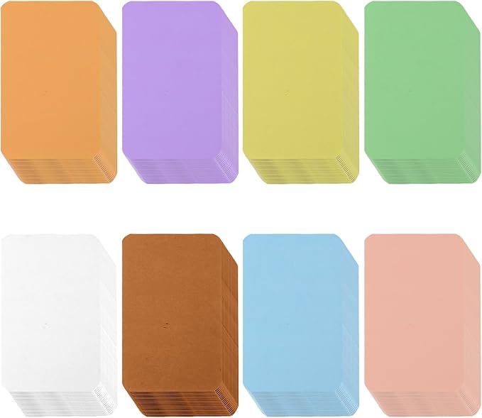 400 Pieces 3.5" x 2.1" Index Cards, Thick Blank Flash Card for Studying, Double Side Colored Note Cards Flashcards for Art Sketching Writing Recording Home Office Supplies (8 Colors)