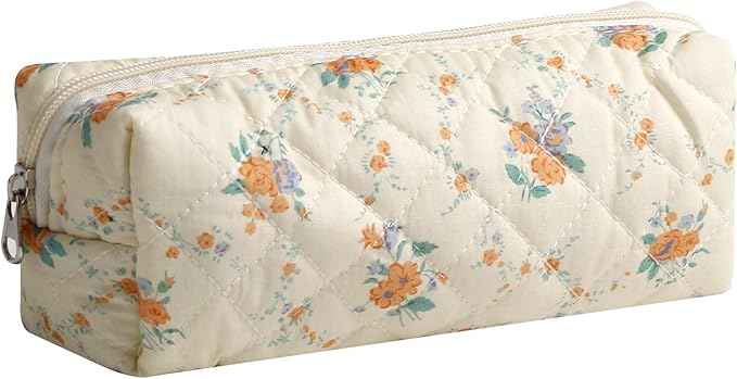 Pencil Case Pen Case Office College School Storage Bag Pouch Holder Box Organizer Makeup Pouch Cosmetic Bag Aesthetic Cute Pencil Case for Girls Boys Kids (P)