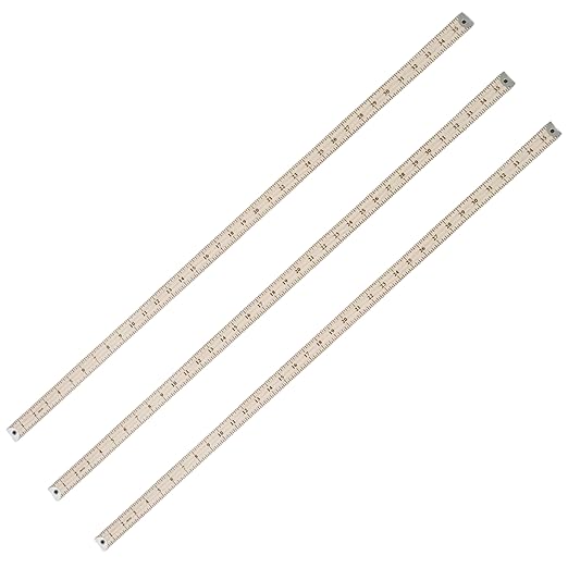 3 Pack Wooden Ruler,Natural Wood Stick Ruler with Hang Hole Metal Tips, 36 Inches Yardstick Meter Stick for Classroom,School,Clothing Measuring, Office,Engineers, Architects
