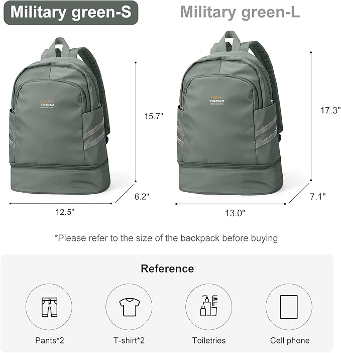 coofay Gym Backpack For Women Waterproof Backpack With Shoe Compartment Lightweight Travel Backpack Sports Backpacks Small Gym Bag