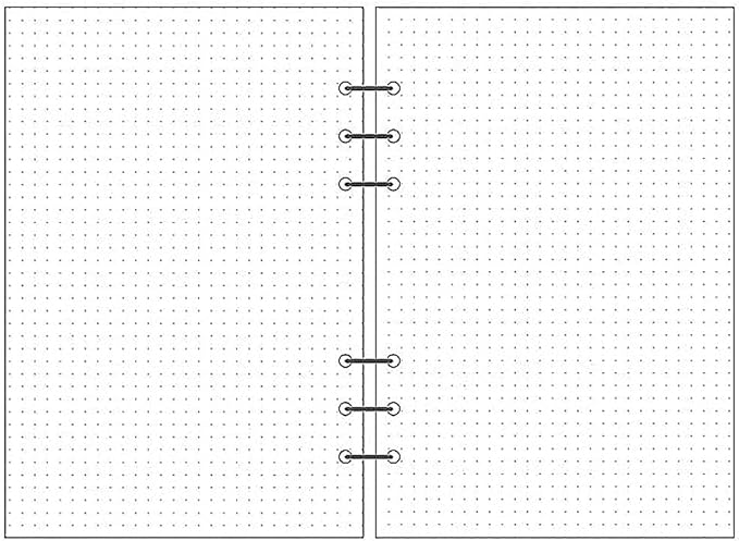 Harphia A5 Dot Planner Inserts, Spiral Notebook Refills, 6 Ring Binder Paper, Dotted Paper for Filofax (A5 5.59 x 8.27 inches, Dotmatrix)