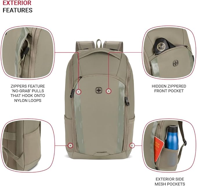SwissGear 8118 Laptop Backpack, Olive, 18 Inches