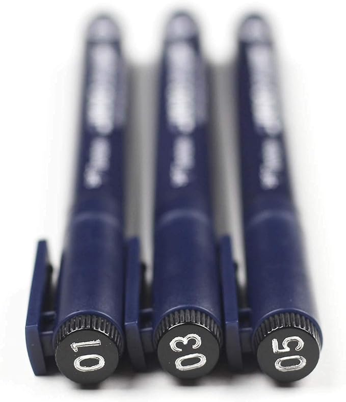 Tombow 66403 MONO Drawing Pen, 3-Pack. Create Precise, Detailed Drawings with Three Tip Sizes – 01, 03 and 05