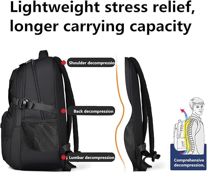 Casual Lightweight Backpacks for Boys & Girls, School Bookbags, 15 "Laptop Backpack, Travel Bag (212-hei)