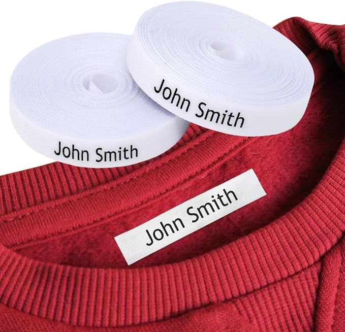 Iron On Name Tags for Clothes: Customizable Fabric Labels, Safe for Kids' School Uniforms, Baby Clothing (150-Pack)