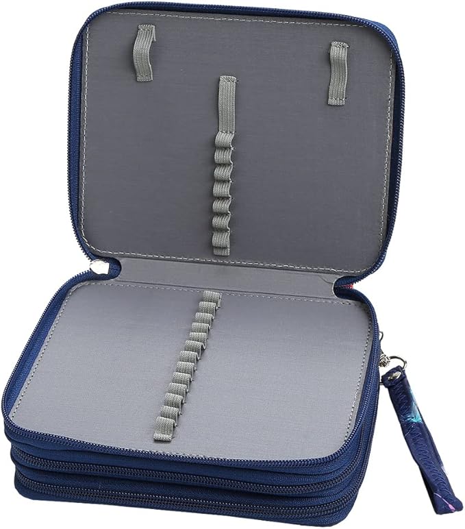 Portable Colored 72 Slots Pencil case Organizer with Printing Pattern for Watercolor Pens or Markers, Pencil Case Organizer for Artist