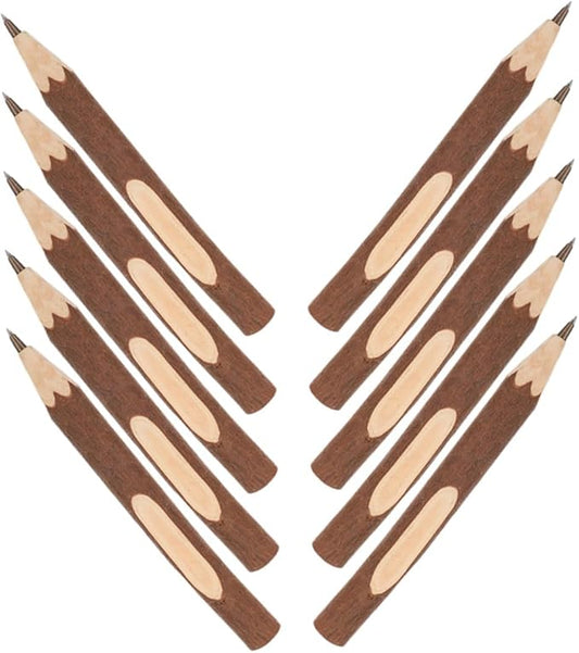 Wood Ballpoint Pens 17cm 10pcs Natural Tree Branch Biodegradable Writing Pens Lightweight for Home Office Use