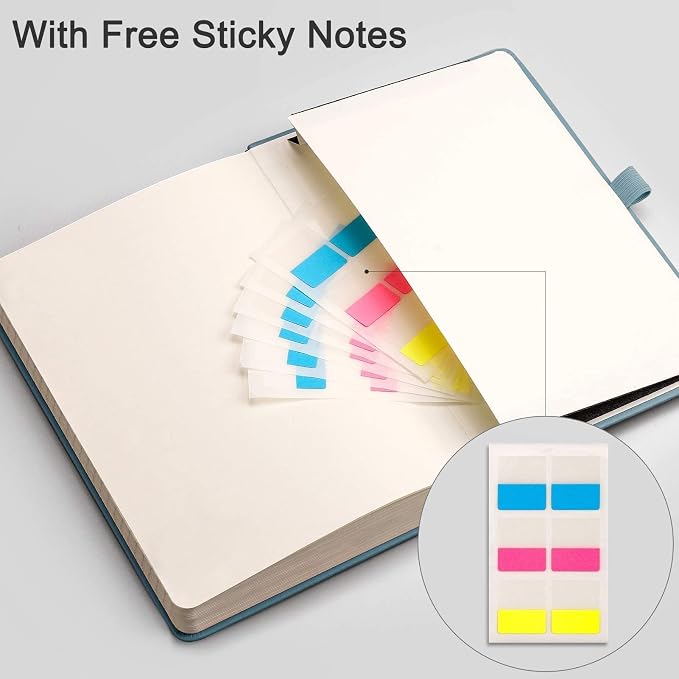 EMSHOI Lined Journal Notebook, 256 Numbered Pages, A5 Size (5.7'' x 8.3'')
