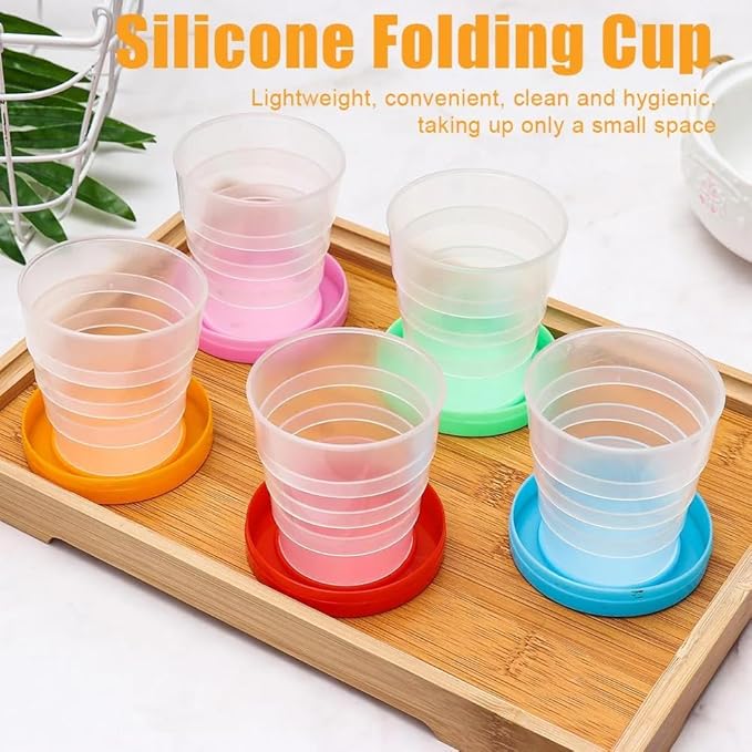 Portable Plastic Retractable Folding Cup Telescopic Collapsible Outdoor Travel, Practical Household Supplies Kitchen Supplies,Collapsible Cup,Kitchen Storage and Organization