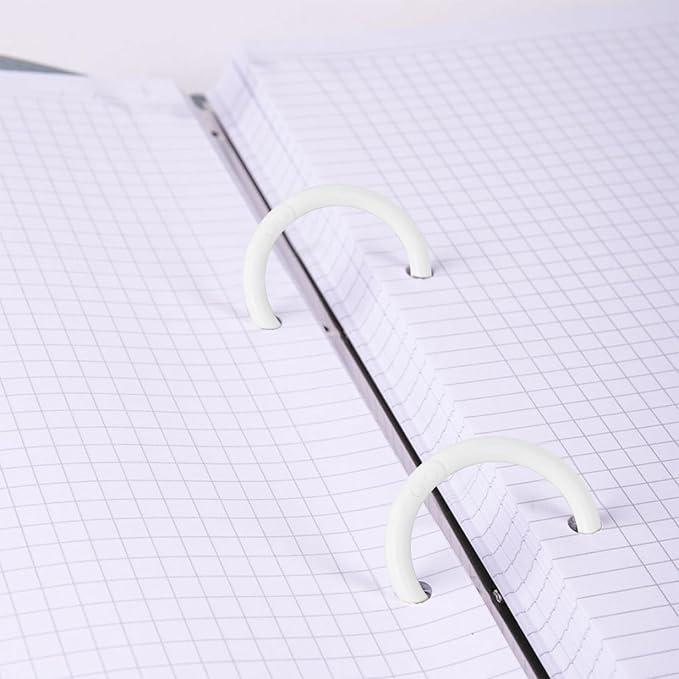 120 Pcs 1-1/3 Inch Plastic Binder Rings, Loose Leaf Binder Book Rings, Black Index Card Rings Binder Clip Rings for Flash Cards, Key Rings, Index Cards, Paper (35mm, White)