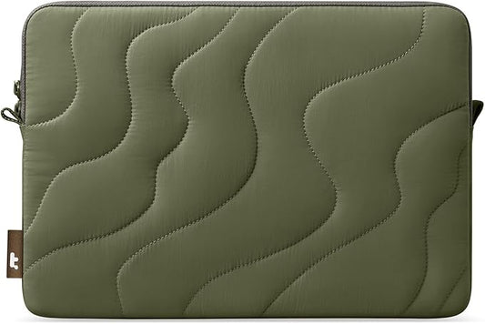 tomtoc 360 Protective Puffy Laptop Sleeve for 14-inch MacBook Pro M5 Pro/Max (2026) A3426 A3427, M4/M3 Pro/Max A3434 A3112 A3401 13.5/13.8-inch Surface Laptop 7(Copilot+ PC)/6/5/4/3, Quilted Design