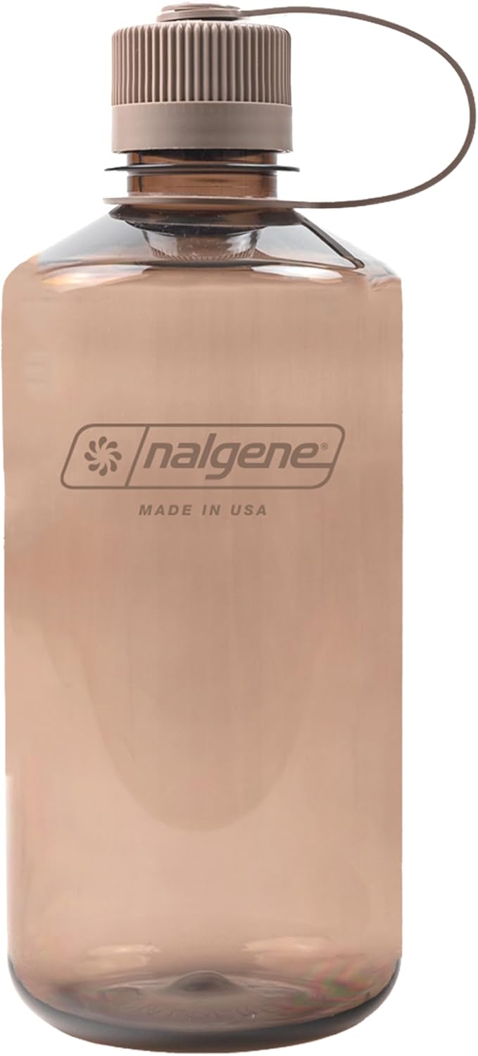 Nalgene 32 oz Narrow Mouth Water Bottle | BPA-Free, Durable & Leak Proof, Lightweight Bottle for Hiking, Gym & Travel, Mocha
