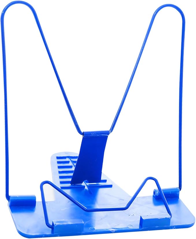 OSALADI 2PCS Adjustable Reading Bracket Book Stand with Smooth Surface Multi-Angle - Support for Home Office Dorm Lightweight Portable Reading Shelf Blue