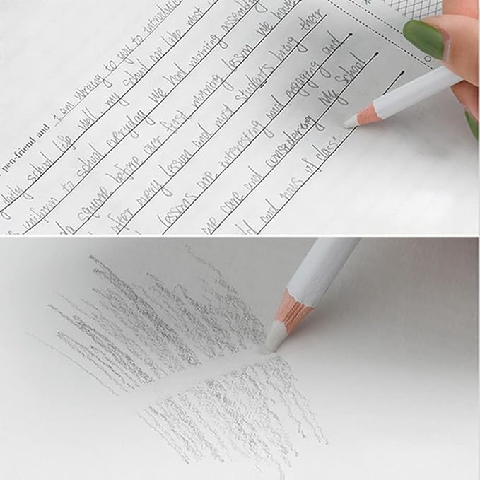 leuapl Eraser Pencils Set for Artists, Wooden Sketch Professional Highlight Painting Eraser Pen for Sketching Charcoal Drawings, Revise Erasing Details for Students Limner, 6PCS