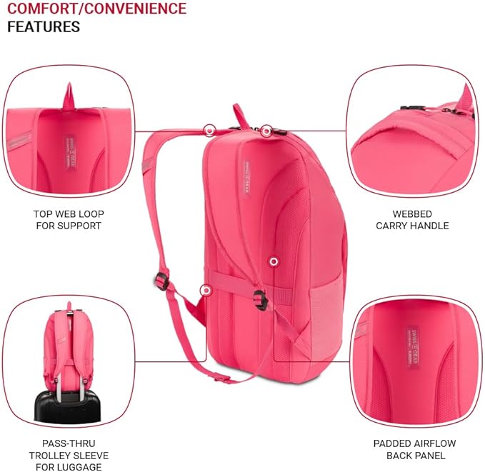 SwissGear 8117 Laptop Backpack, Black, 17.75 In