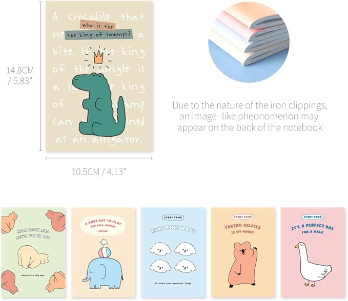 Monolike Mini STORY TOWN Grid Note 6P SET - 105x148mm, 48pages