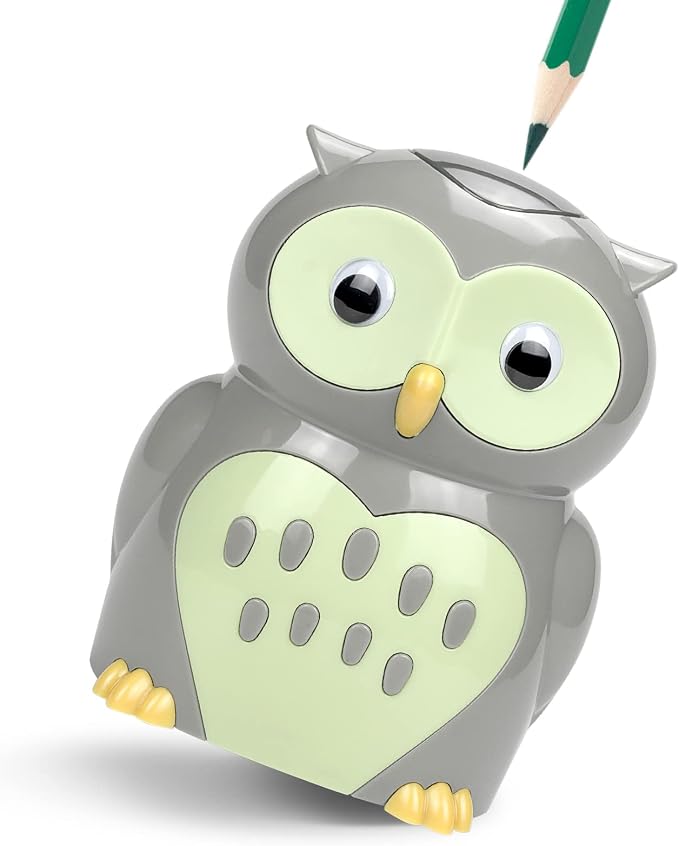 Eagle Owl Electric Pencil Sharpener, Battery Powered, Spare Blade Included