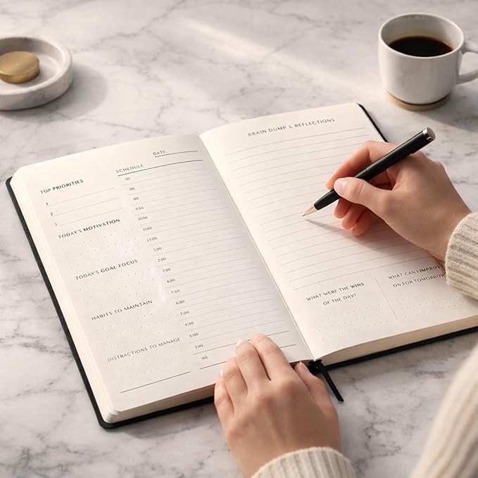 The Advanced Productivity Planner – Undated Daily, Weekly & Monthly Planning System with Time Blocking, Goal Setting & Habit Tracking. Toolkit to Maximize Focus and Take Control of Your Time | A5