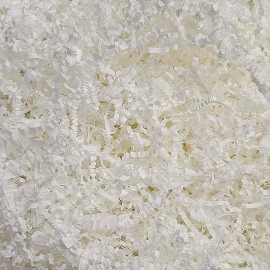 GoooodGift - 3 oz - White - Crinkle Cut Paper Shred Filler for Gift Wrapping, Gift Box Stuffing Birthdays, Basket Filling Mother's Day Christmas
