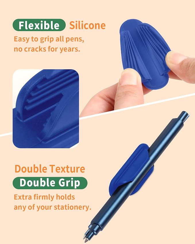 Tiizze Adhesive Pencil Holders for Desk Set of 10 - Silicone Pen Holder with 15 PCS Adhesive Pads - Flexible Pencil Holder for Office Essentials Accessories and Teacher Supplies…