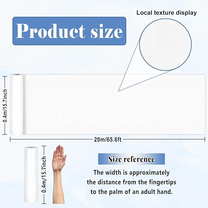 White Bulletin Board Roll Non-Woven Fabric Poster 15.7" x65.6ft