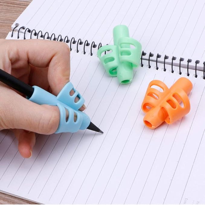 Pencil Grips for Kids Handwriting Left Handed, Toddlers 2-4 Years, Soft Silcone Training Grip with Assorted Colors, Pack of 5