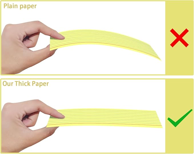 YIZUUN Yellow Index Cards 3x5, 200 Pack, Ruled Index Cards, Flash Cards for Studying, Heavy Note Cards for Office, Home and School, 4 Packs of 50