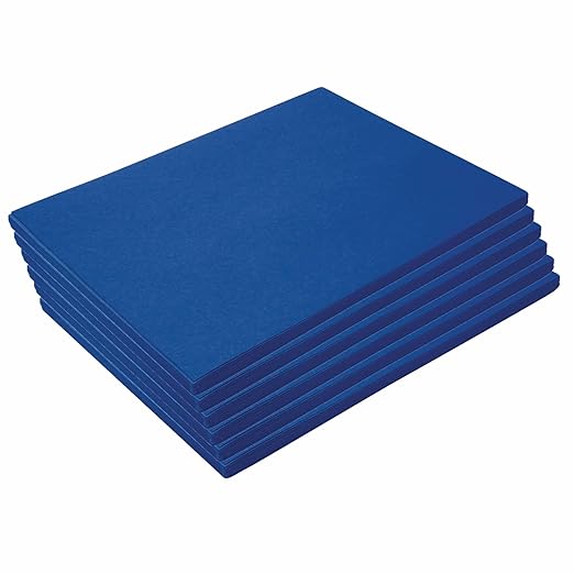 Colorations 9" x 12" Mediumweight Blue Construction Paper - 300 Sheets, Bulk Pack Art Paper, Arts and Crafts, School Supplies, Drawing, Coloring, Painting, 3D Art