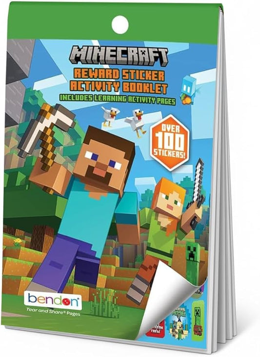 Bendon Minecraft Coloring Book | Activity Book | Minecraft Pixel Art | Video Game Coloring Books | 4" X 6" | Officially Licensed (Sticker Book)