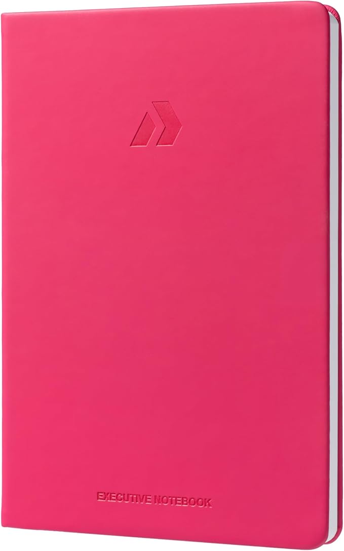 Nextnoid Hardcover Lined Notebook Journal - 120 GSM Thick Paper, Medium A5-160 Pages - Perfect For Writing, Journaling and Note-Taking (Raspberry, Ruled)
