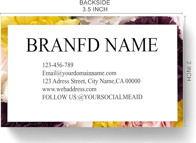 Custom Business Premium Cards 200 PCS, 3.5x2 inches Customizable Design with Luxurious Soft Texture All Business Designs 500 cards No Additional Charge