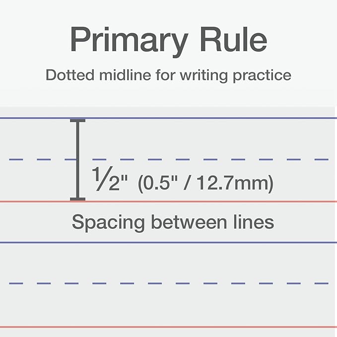 Oxford Primary Ruled Spiral Notebooks, Writing/Drawing Practice for Kids, Grades Pre-K, K-2, 70 Sheets, 8 x 10.5 Inches, Black, (1002542),(Pack of 24)
