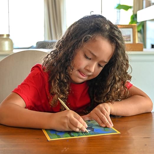READY 2 LEARN Magic Scratch Paper - Sea Life - 10 Vibrant Scenes - Scratch Art for Kids - Reveal Colorful, Underwater Designs