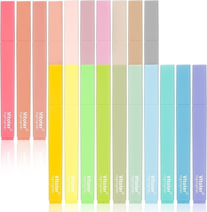 Highlighters, Pastel Highlighters Set, Assorted Color , Chisel Tip 20Pcs | cute ,high quality for bible study,books,journal,writing,school office