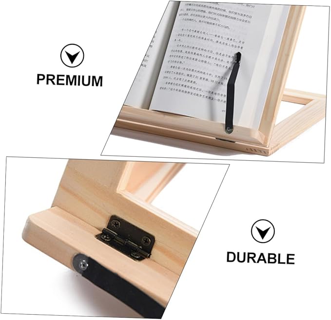 TEHAUX 1pc Wooden Reading Rack Versatile Book Holder for Desk Sofa Bed Compact and Design for Students and Adults Supports Tablets and More