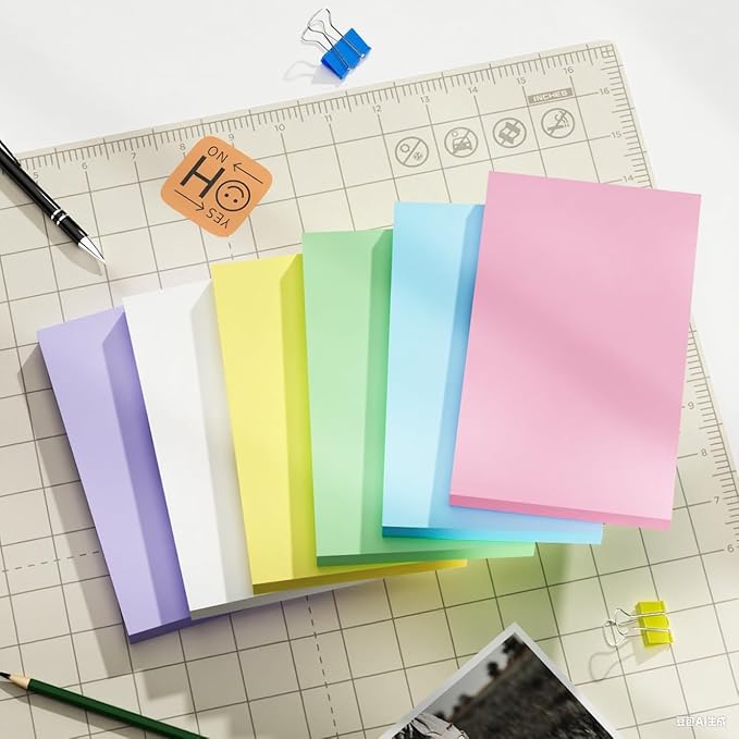 600 PCS 3x5 Index Cards Blank Study Flashcards 3 x 5 Colored Index Cards Bulk, Colorful Study Cards Blank Flash Cards Blank 3 by 5 Index Card Cue Notecards Receipt Note Card for School Office Home