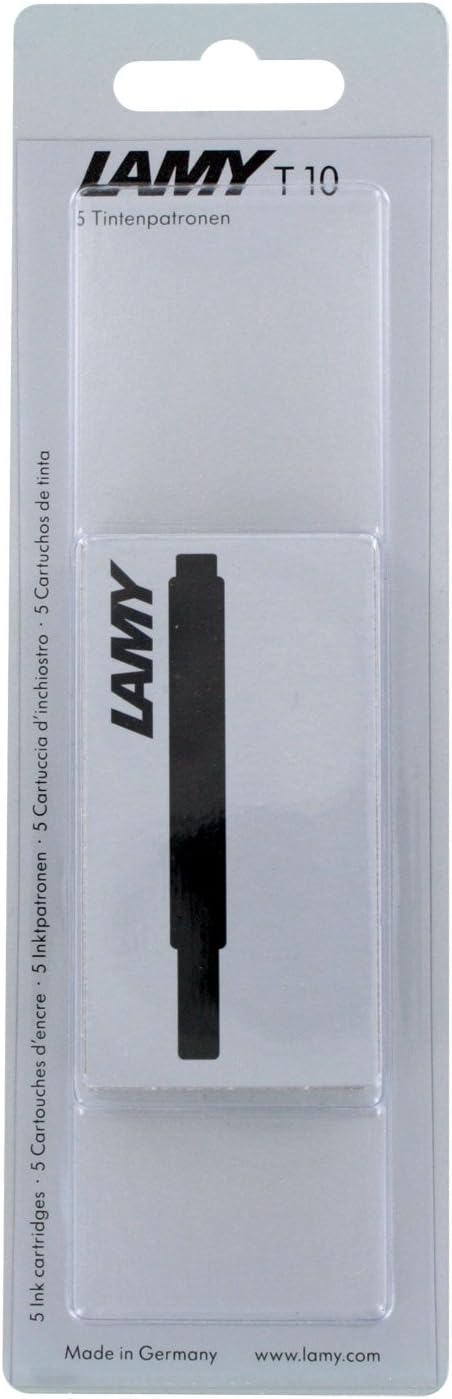 Lamy Fountain Pen Ink Cartridges, Black Ink, Pack of 20 (LT10BKB)
