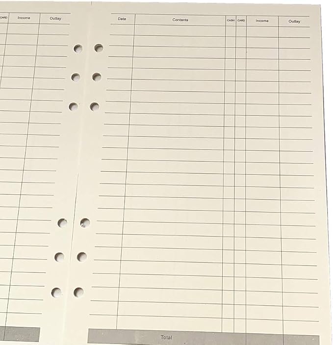 A5 Planner Inserts,6 Ring Budget Binder Refill,Personal Accounting Book for Filofax, 90 Pages Double Side Printed, 100Gsm Paper, Harphia(A5 5.59 x 8.27'',Finance)