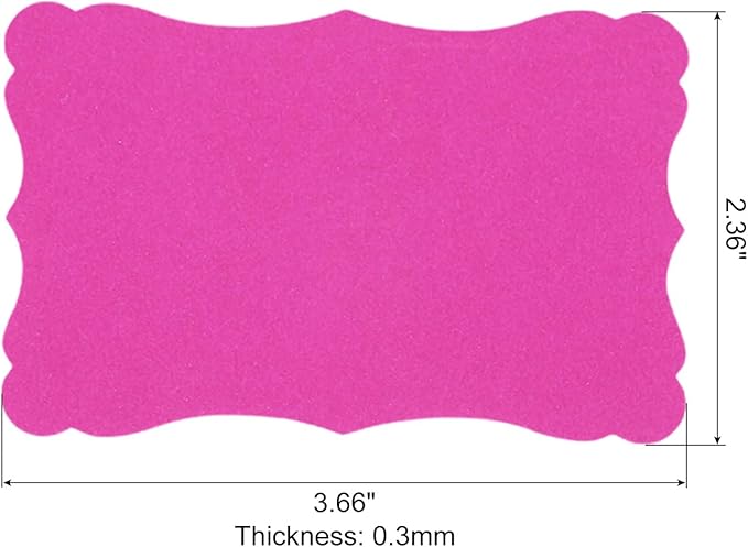 PATIKIL 3.7"x2.4" Blank Paper Business Cards, 120 Pack Small Index Flash Cards Words Message Note Card Mini Paper Tags Lace for DIY Gift, Pink